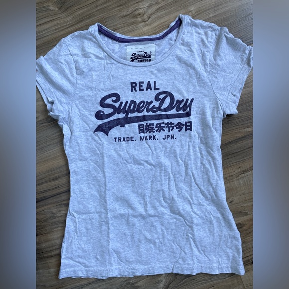 Grey Heathered Superdry Tee - Picture 1 of 1